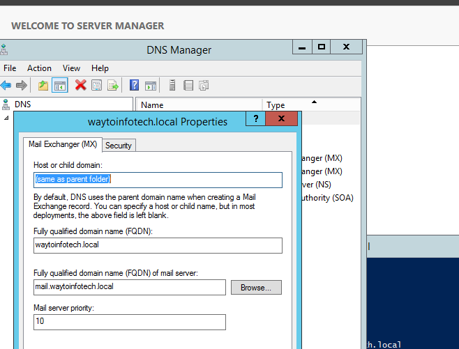 How to Create an MX Record in Windows DNS Server
